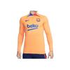 Nike Barcelona Football Training Long Sleeve T-Shirt With Zippered Logo Print Men Tops Orange DH7682-837