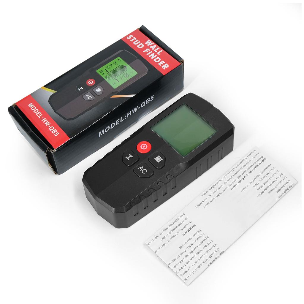 Detector de vigas y escaner de pared 5 en 1, detector de madera eléctrico, sensor de pared, pantalla digital, detector de vigas y centro de detección.