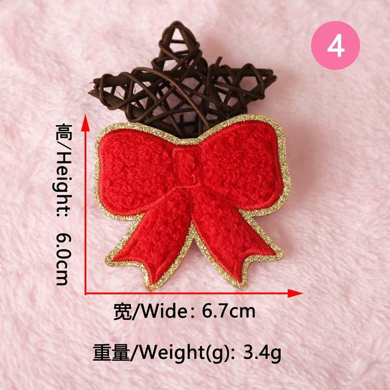 Podle výšivky, Nálepka na látku s výšivkou, Razítko s počítačovou výšivkou, Barevná všestranná mašle, Samolepicí, Oblečení bez žehlení