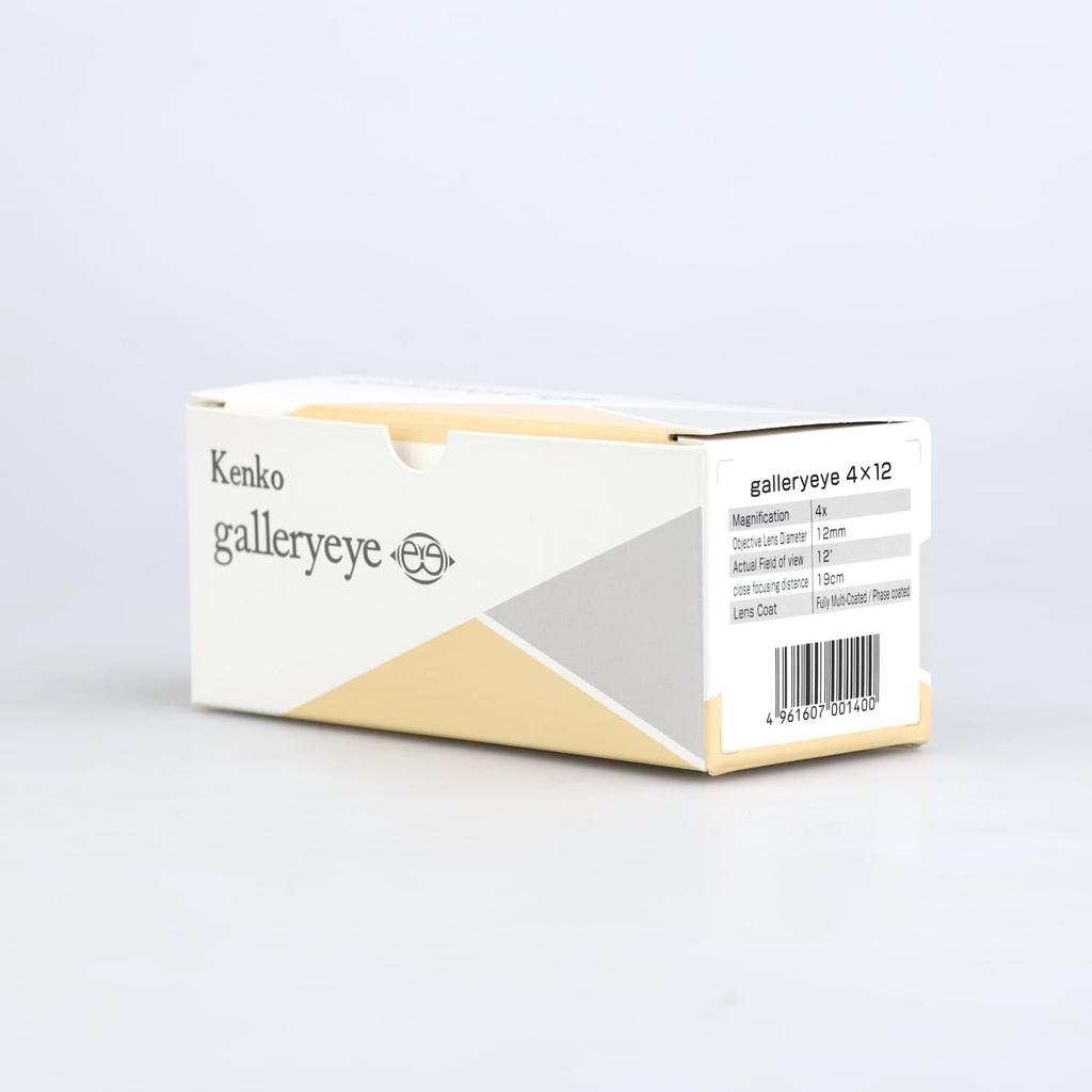 Kenko Monocular Gallery EYE 4x 12mm aperture Minimum focusing distance 19cm Made in Japan 001400 4×12