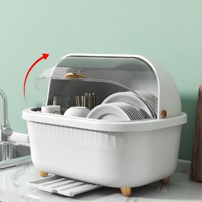 Dish Drainer Box Dish Drying Box Multifunctional Space Saving Dish Drainer with Lid Cover for Kitchen Accessories Dish Dryer Box