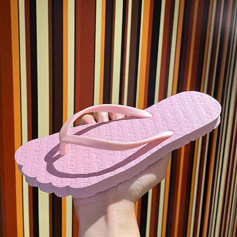 new colorful flip-flops bathing non-slip pinching feet summer travel couple portable cool slippers women's