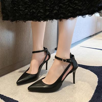 Fashion 2024 New Sexy Pointed Thin High Heels Women's Shoes Autumn Fashion Hollow Solid Birthday Party Shoes Fashion Women's