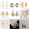 Minimalism Personality Metal Drop Earrings for Women Leaf Round Water Droplet Butterfly Twist Metal Earrings Geometry Zircon