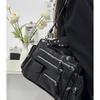 New Punk Style Black Large Capacity Tote Bag, Shoulder Crossbody Handbag for Women, Unique Design