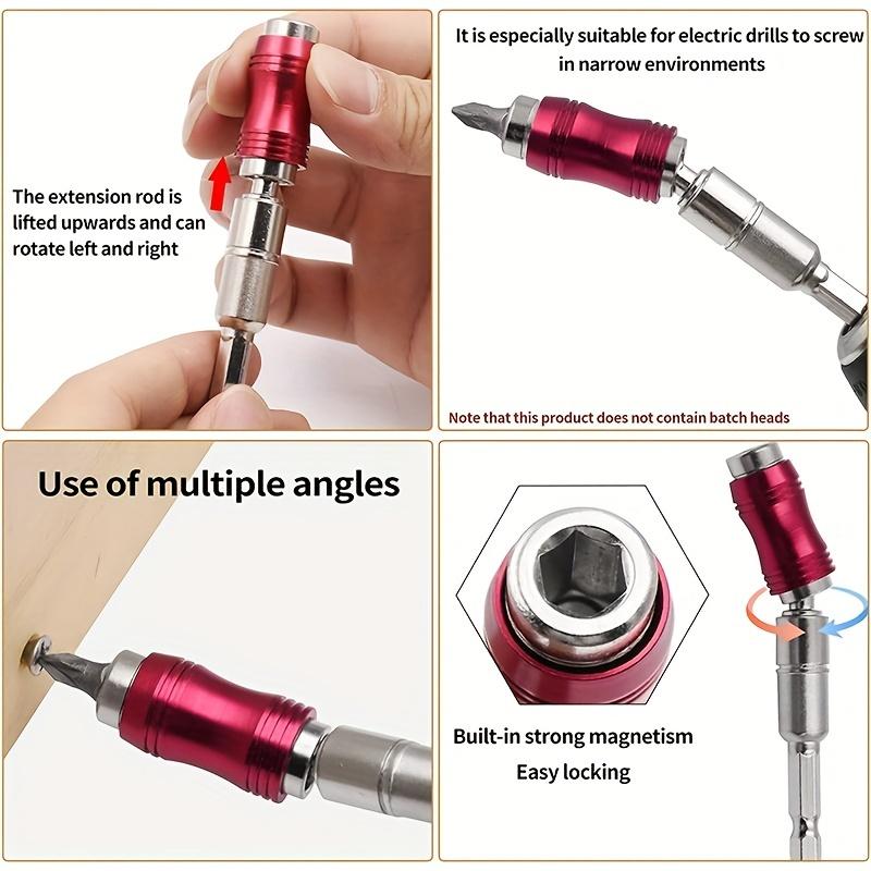 1/4"" Hex Magnetic Ring Screwdriver Bits Drill Hand Tools Drill Bit Extension Rod Quick Change Holder