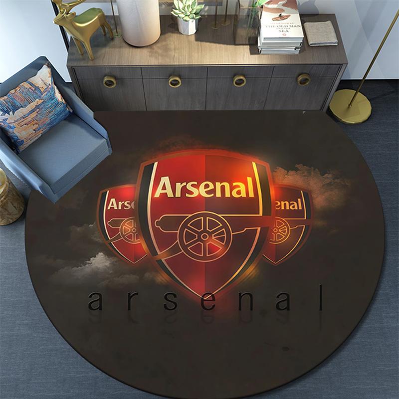 Arsenal Football Club3 Round Area Rug,Carpet Rug for Living Room Bedroom Sofa Playroom Decor,Non-slip Floor Mat