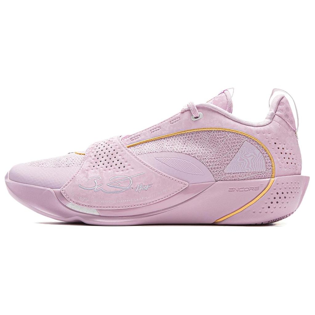 New LINING Wade All City 13ENCORE Basketball Shoes Men's Low Top Early Lotus Pink ABAV043-1