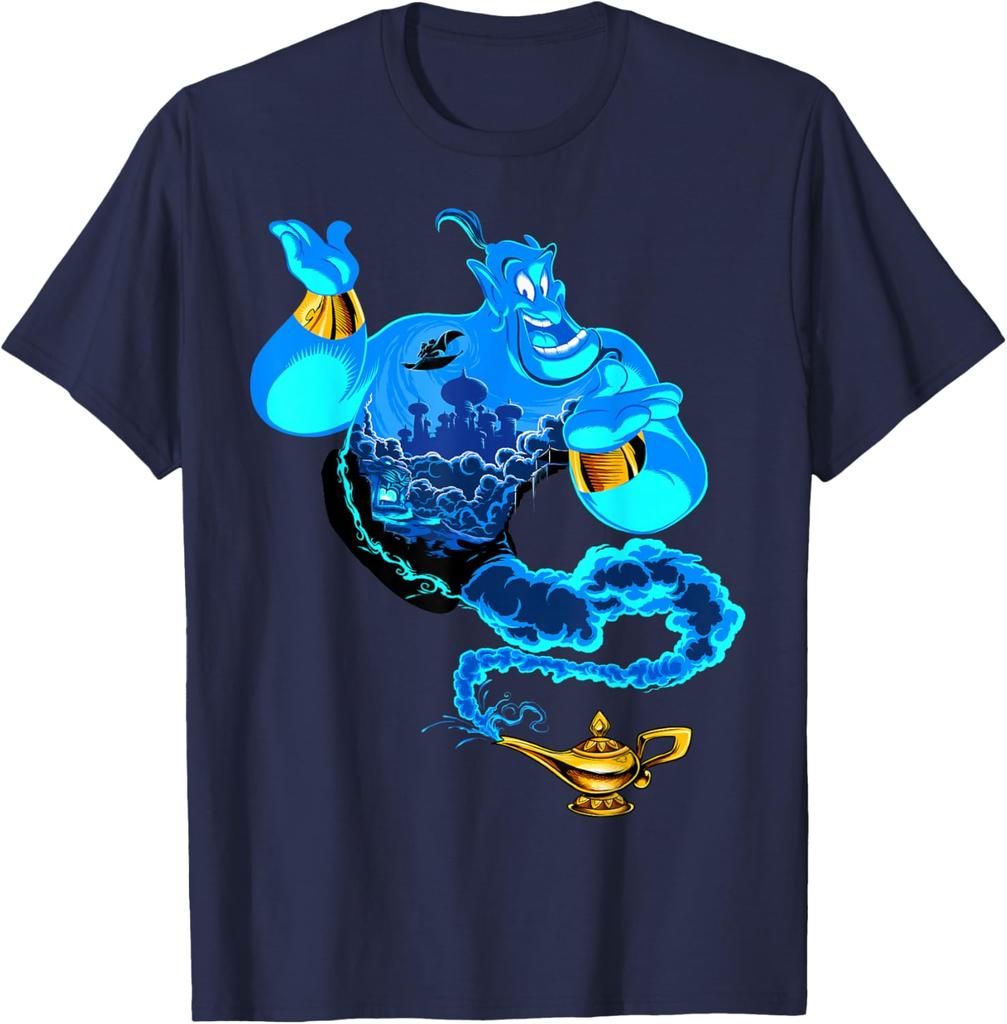 Hot Fashion Aladdin Genie Portrait Agrabah Fill TShirt S3XL Four Seasons Gift