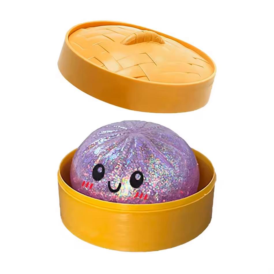 Barevné 6 stylů Třpytivé knedlíky Třpytivé knedlíky Mačkací hračky s krabičkou Knedlíky Senzorická mačkací hračka pro úlevu od stresu Hračky Dárky