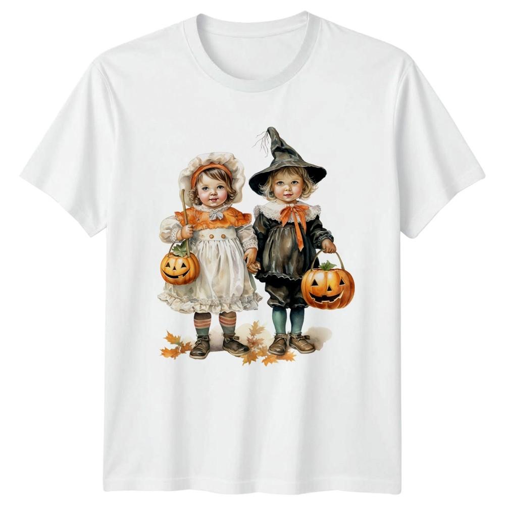Vintage Kids Trick Or Treat TShirt Halloween Autumn Gift For Him And Her S