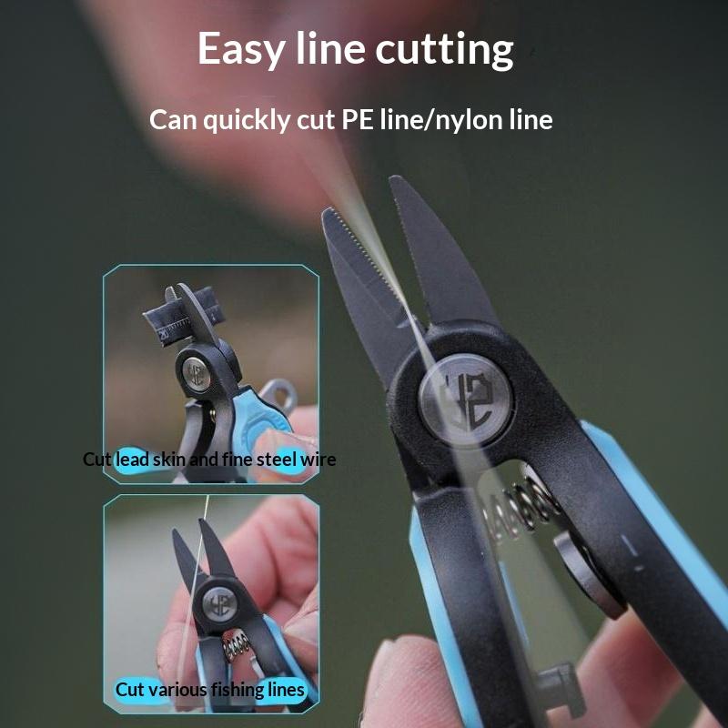 1Pc Portable Stainless Steel Lure Scissors Fishing Line Pe Line Serrated Blade Mini Fishing Scissors