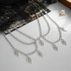 Punk Style Spider Web Pendant Multi-Layer Body Chain Vintage Crescent Moon Joint Waist Chain for Women Men Unisex Streetwear Accessory