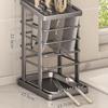 Square Kitchen Utensils Storage Holder Black White Kitchen Countertop Storage Rack  Kitchen Use