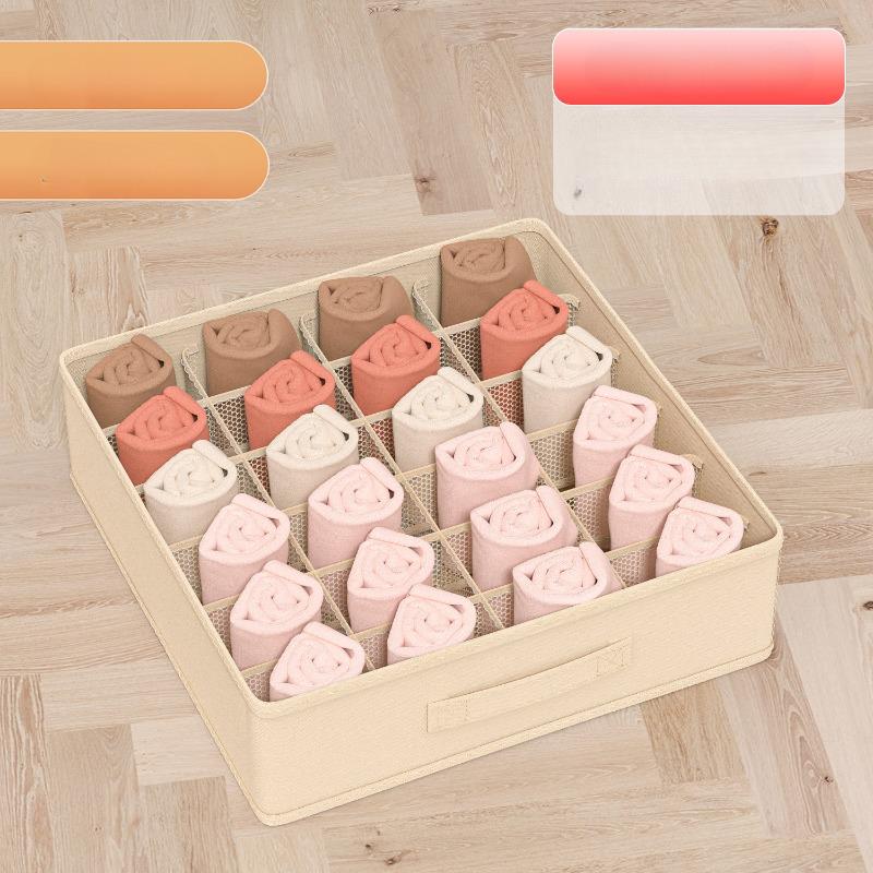 New Underwear Organizer Box Household Underwear Socks Division Storage Box Student Dormitory Storage Accessories Underwear Storage Box