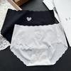 Women's Spring and Summer Love Ice Silk Without Trace Wavy Waist Underwear