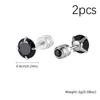 CZ Stud Earrings for Men Women,Hypoallergenic Stainless Steel Round Cubic Zirconia Stud Earrings,Body Piercing Jewelry