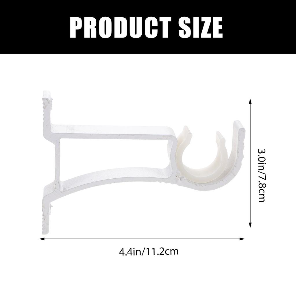 4Pcs Aluminum Alloy Curtain Rod Brackets Heavy Duty Thickened Curtain Rod Holders Retro Style Wall Mount Brackets for Curtains