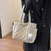 Women Padded Hobo Handbag Casual Lightweight Handbag Adjustable Strap Top Handle Bag Diamond Quilted Tote Bag Slouchy Travel Bag