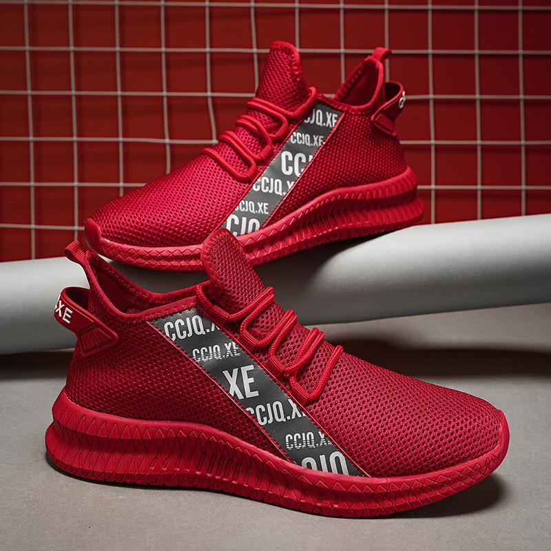Nuove scarpe sportive casual traspiranti in rete intrecciata a maglia estiva per la corsa, taglie grandi, scarpe da ginnastica