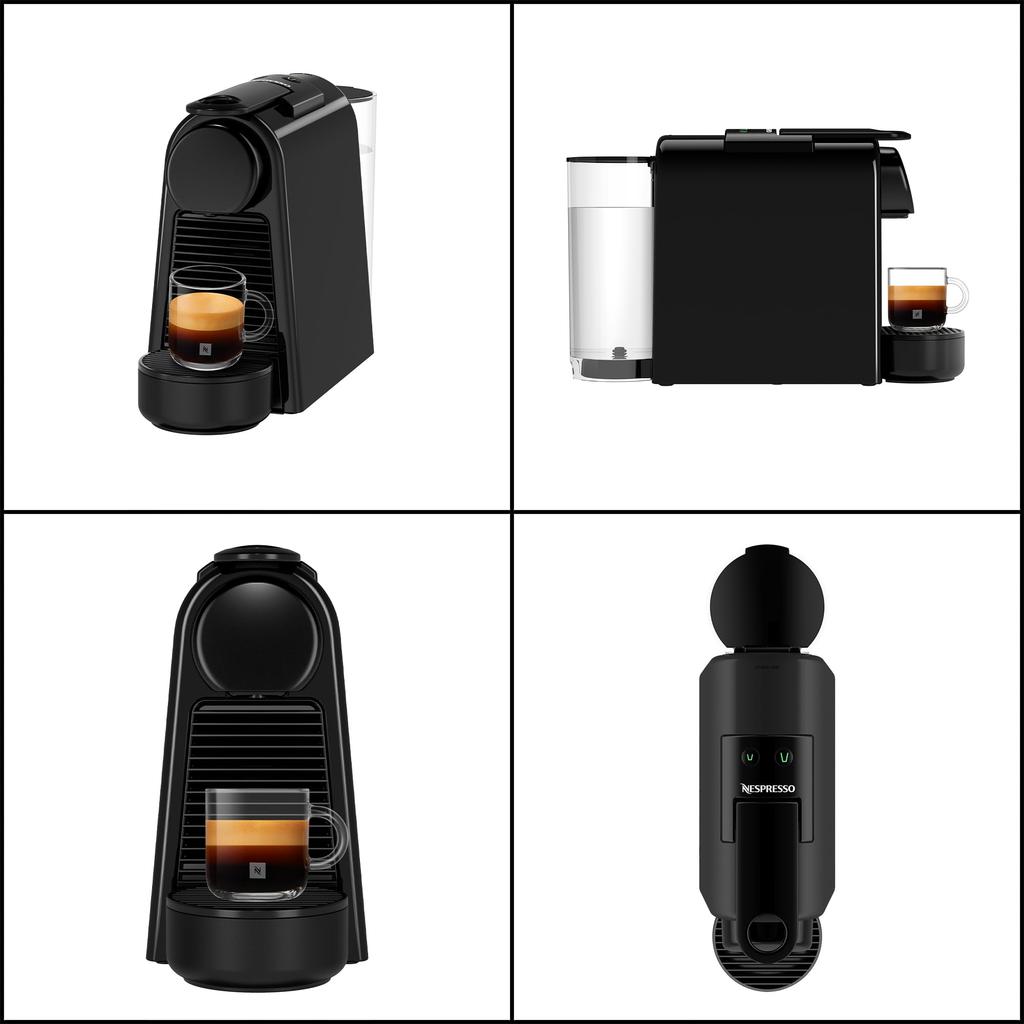 Nespresso Original Essenza Mini Capsule Coffee Maker, Piano Black, D30-BK-W, Fully Automatic, Stylish, Compact, and Compact