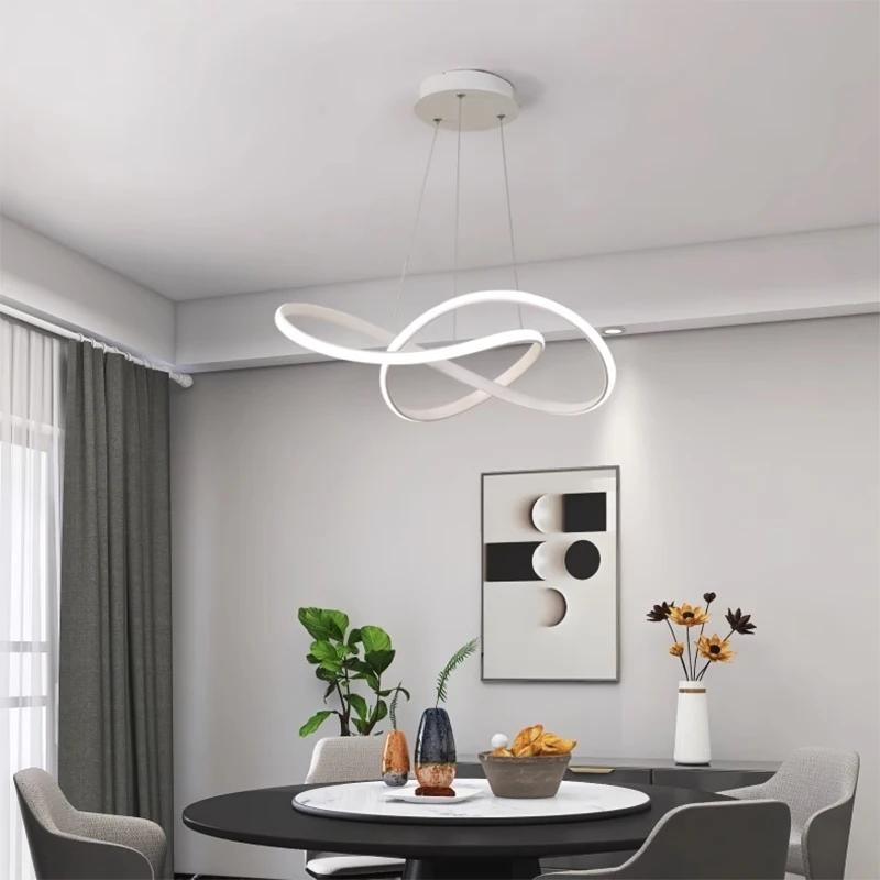 Modern LED Pendant Light 50/60CM Line For Living Room Dining Table Kitchen Furniture Interior Decorative Lighting Fixtures