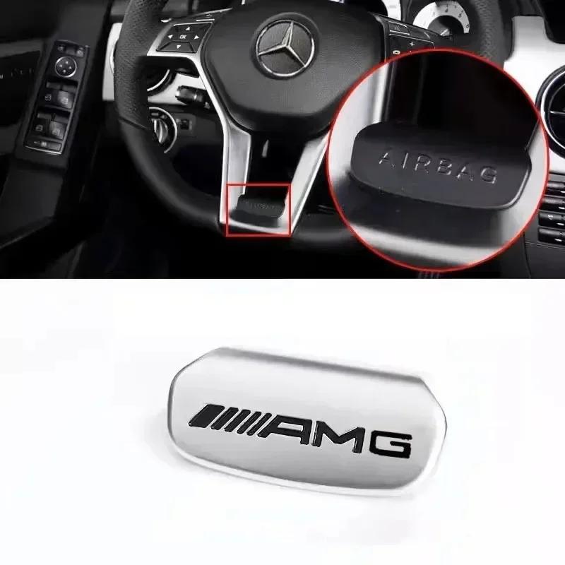 Car Steering Wheel Interior Badge Emblem Stickers AMG For Mercedes Benz W222 W223 W251 W464 GLE W206 W204 W205 W212 W213 W2211 RA3