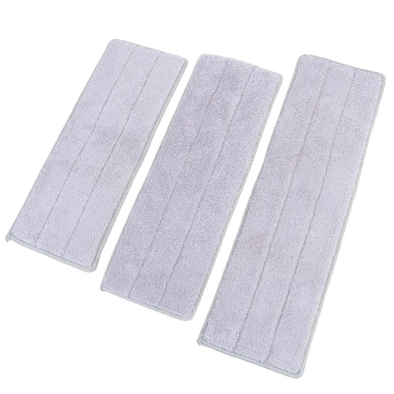 3Pcs Flat Mop Replacement Pads Reusable Thickened Microfiber Absorbent Mop Refill Pads For Spray Mop Dust Mop Cleaning Supplies