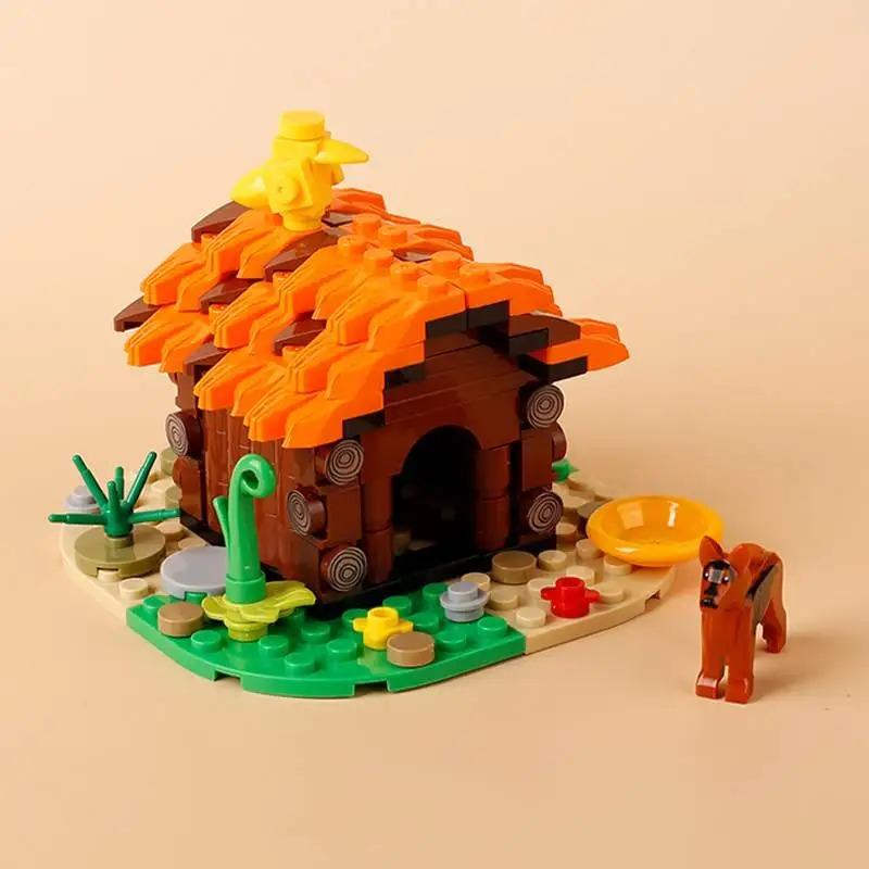 MOC Medieval Building Blocks Set Hanging Cage Guillotine Castle Fountain Bonfire Tent Bulletin Board Ox Cart Carriage Gift Toy