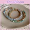 New Chinese Style Artificial Pearl Open Bangle With Geometric Design For Summer Fashion