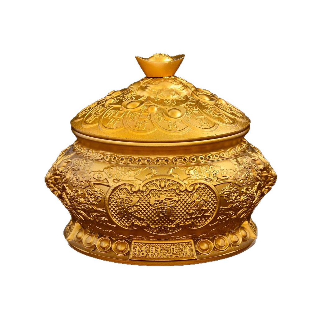 Dragon Head Treasure Basin with Lid: New Home Moving Opening Gift Ornament