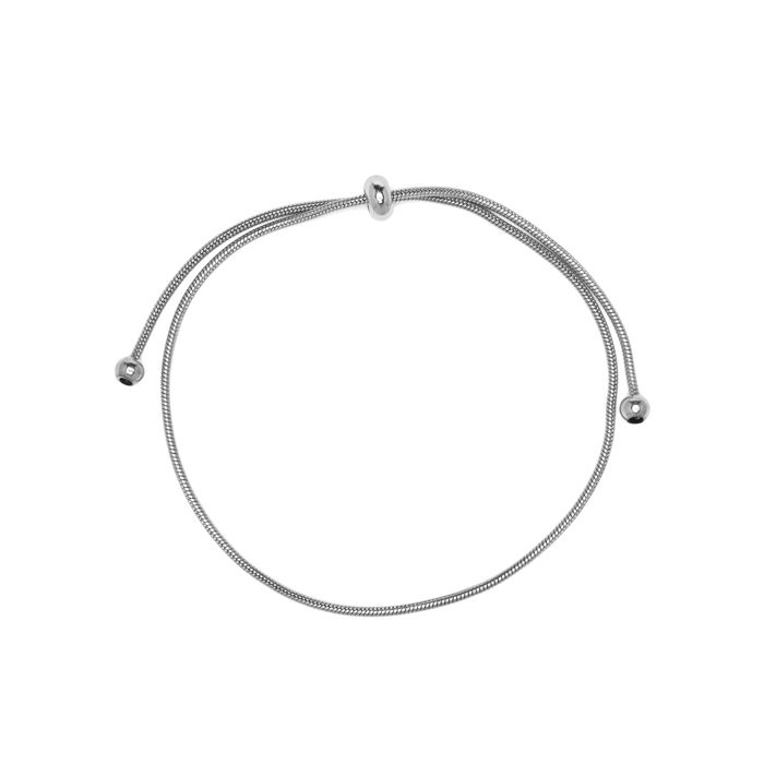 Bracciale - LUXENTER - Liwani - Acciaio ipoallergenico - Finitura rodio - Diametro 55 mm