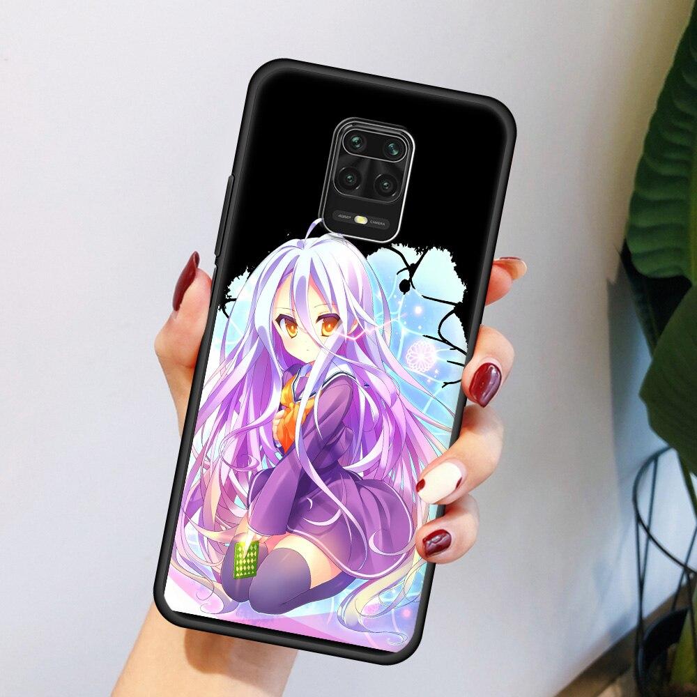 Anime NO GAME NO LIFE Pouzdro na telefon pro Xiaomi Redmi Note 8 11 10 Pro 10S 9S 9 9T 8T 9C 9A 8A 7 K40 Herní Silikonový Kryt