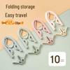 Travel Portable Folding Clothes Hanger with Clips