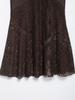 European & American Women's Retro High-Waisted Lace Satin Skirt - 2025 Autumn/Winter Collection