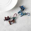 New Cute Cat Brooch Two Tone Enamel Pet Animal Party Casual Brooch Men's and Women's Gifts Festival Gifts