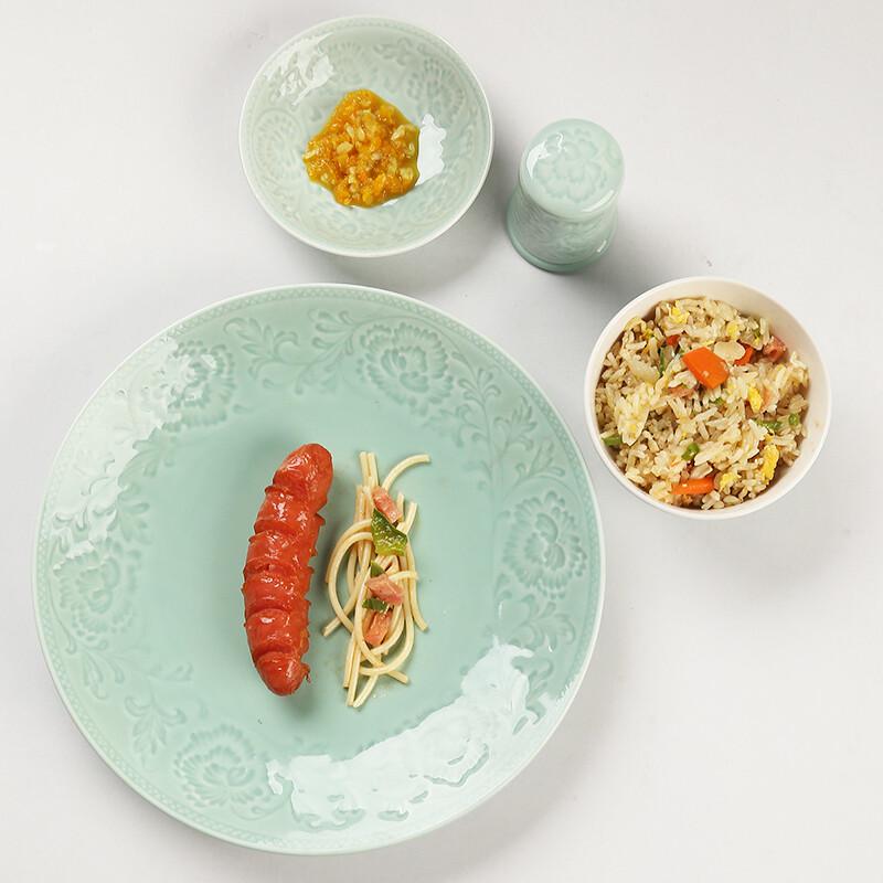 Susu Celadon Glaze Ceramic Soup Plate