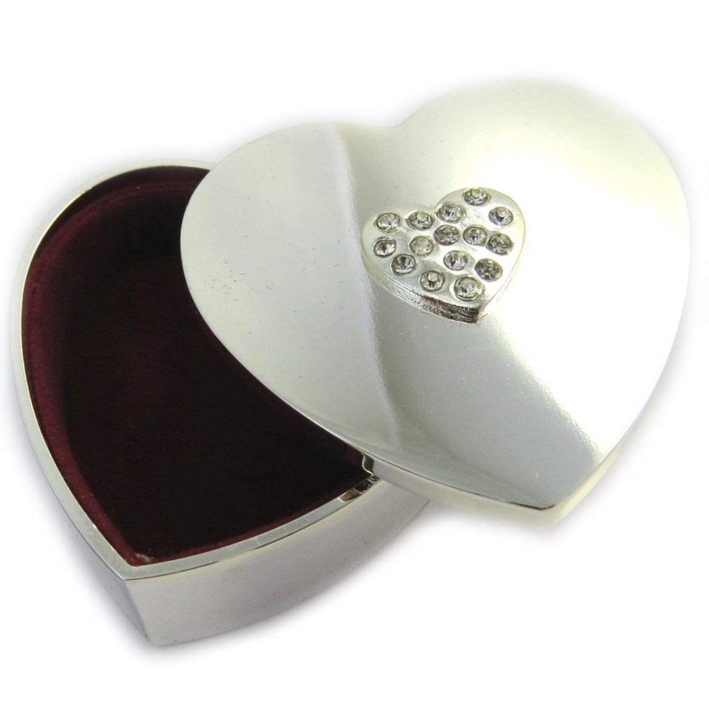 Les Trésors De Lily [M3175] - Silver 'Sissi' Jewelry Box (love)