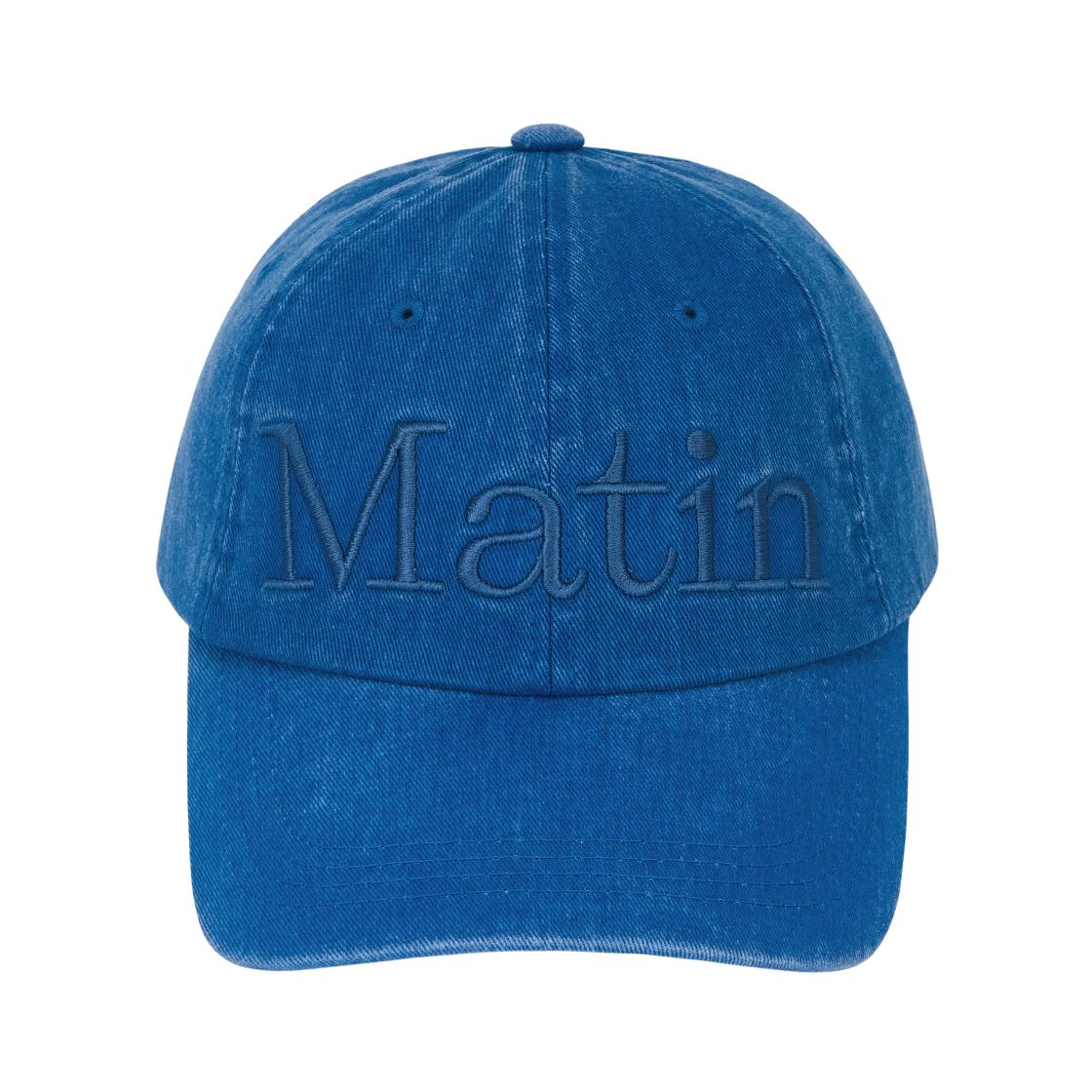 Matin Kim Matin Logo Washed Ball Cap Blue ONE SIZE