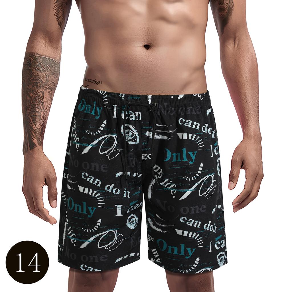 Men's casual shorts, men's shorts 2025 model, featuring tree branch and leaf patterns