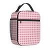 Bestselling Coquette Pink Ribbon Bow Dainty Aesthetic Simple Reusable Lunch Bag Classroom Meal Insulated Tote
