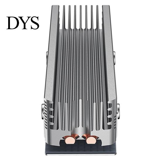 Computer SSD Heatsink M.2 2280 2 Heat Pipes Thermal Silicone Pad Aluminum Alloy Temperature Reduction Grill NVMe Solid State Drive Hard Disk