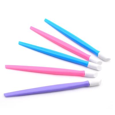 10 Stück 9,7 cm weicher Nagelhautschieber aus Kunststoff, Nagelaufkleber, Pressstäbe, Gummi-Nagelwerkzeug-Set, Maniküre-Zubehör