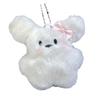 Plush Animal Keychain with Bowknot Soft Keyring Bag Pendant Handbags Decoration Charm for Women Fashion Accessory