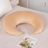 Crescent-shaped Backrest Cushion, Soft and Flexible, Perfect for Baby's Arms, Games, Nursing, and More. Includes a Washable Cover (brown).