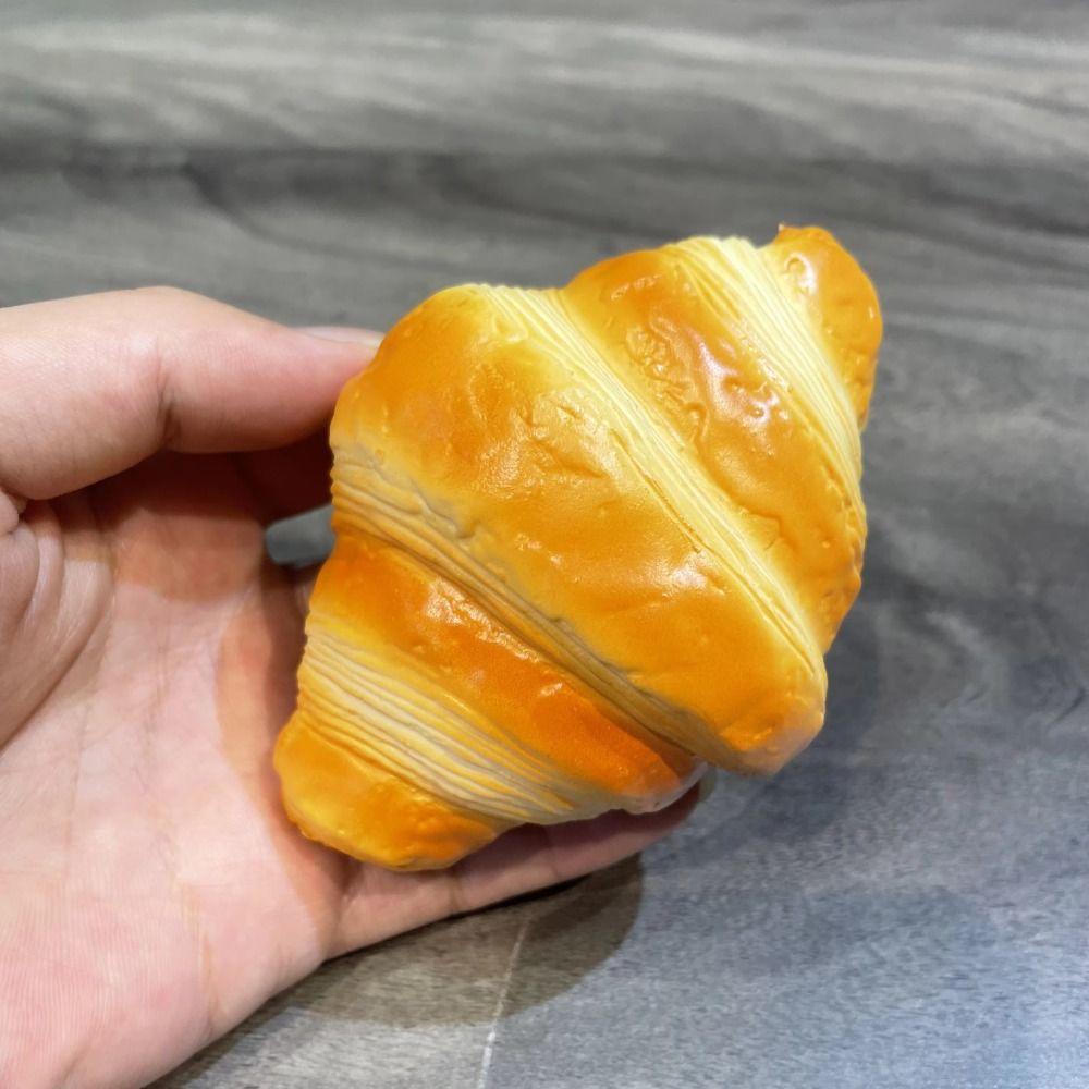 Slow Rising Croissant Squishy Toy Sticky Food Soft Rebound Toys Artificial Bread Fake Kids Adults