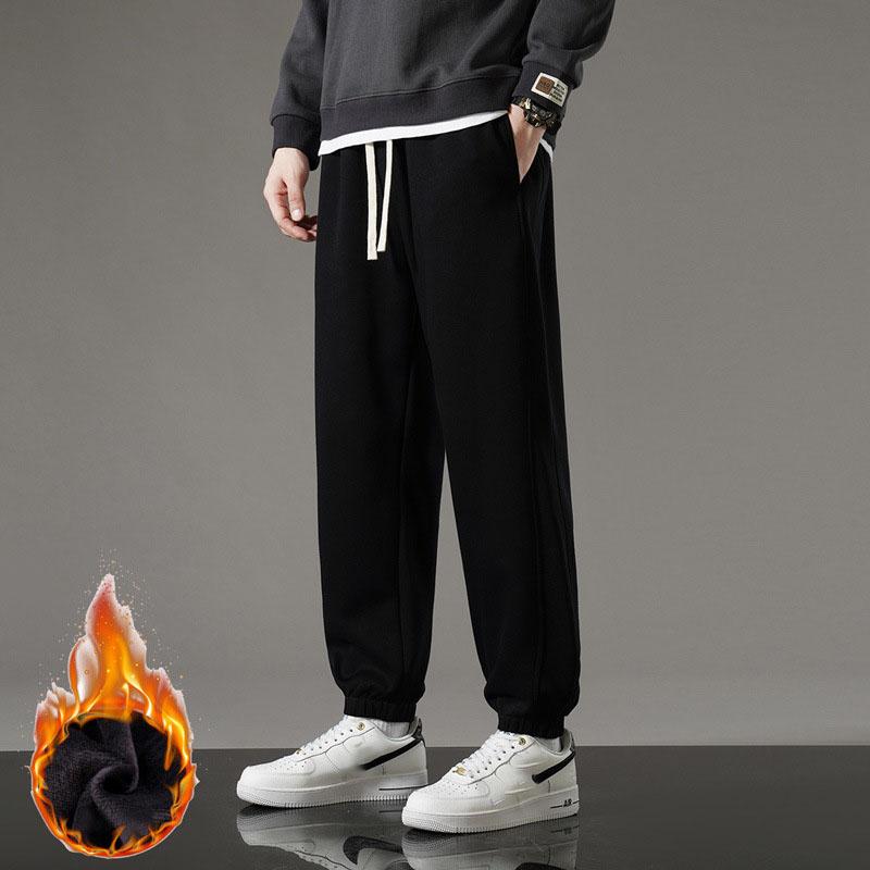 Y2k Korean Men Basic Blank Solid Baggy Joggers Running Sports Pants Trousers Casual Grey Jogging Pants for Men Drawstring Pants