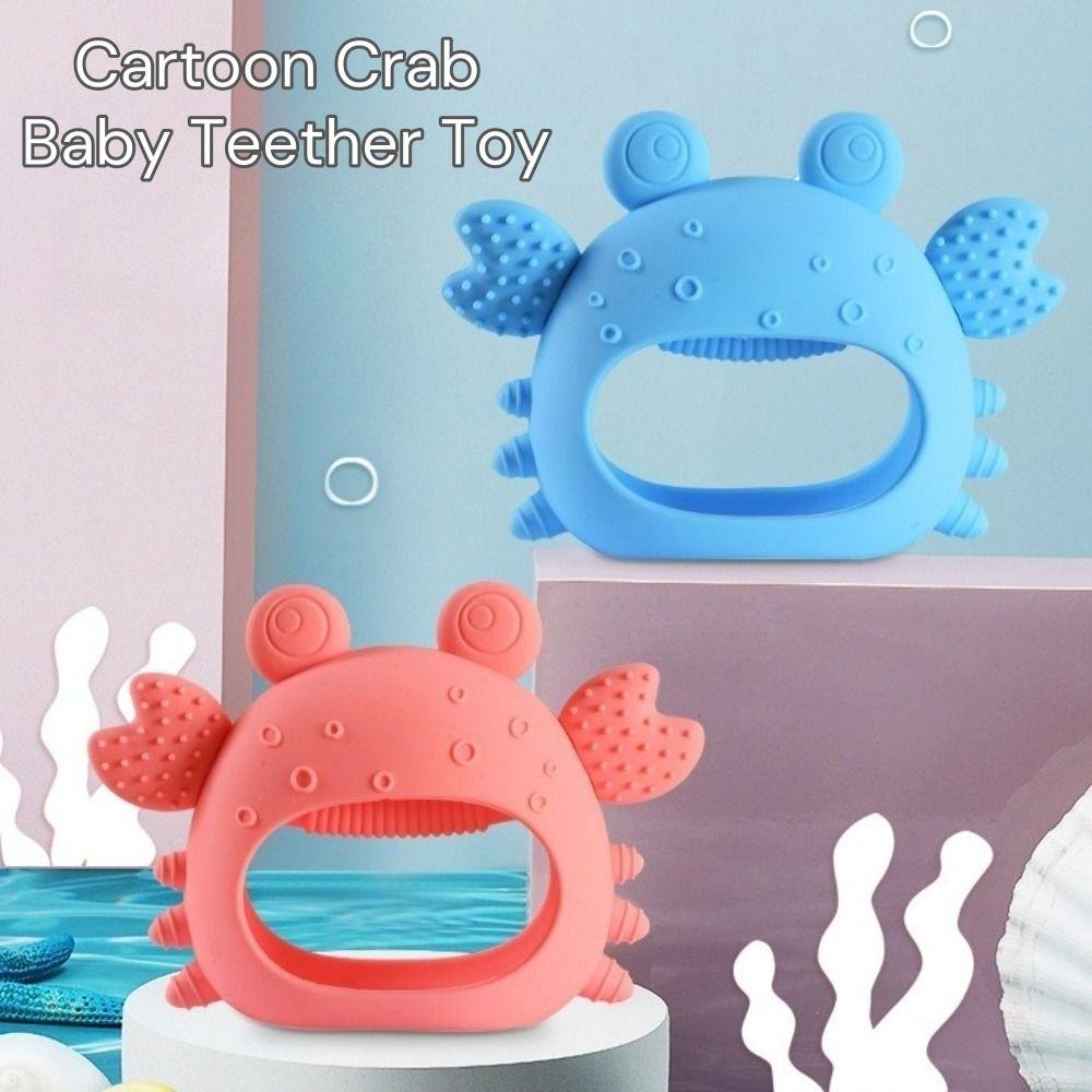 Cartoon Crab Baby Teether Toy Silicone Baby Pacifier New Infant Grinding Gum  for Newborn Infant