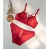 Womens Lace Trim Cross-Strap Bralette Without Underwire Soft Cup Push-Up Comfortable Support Full Bust