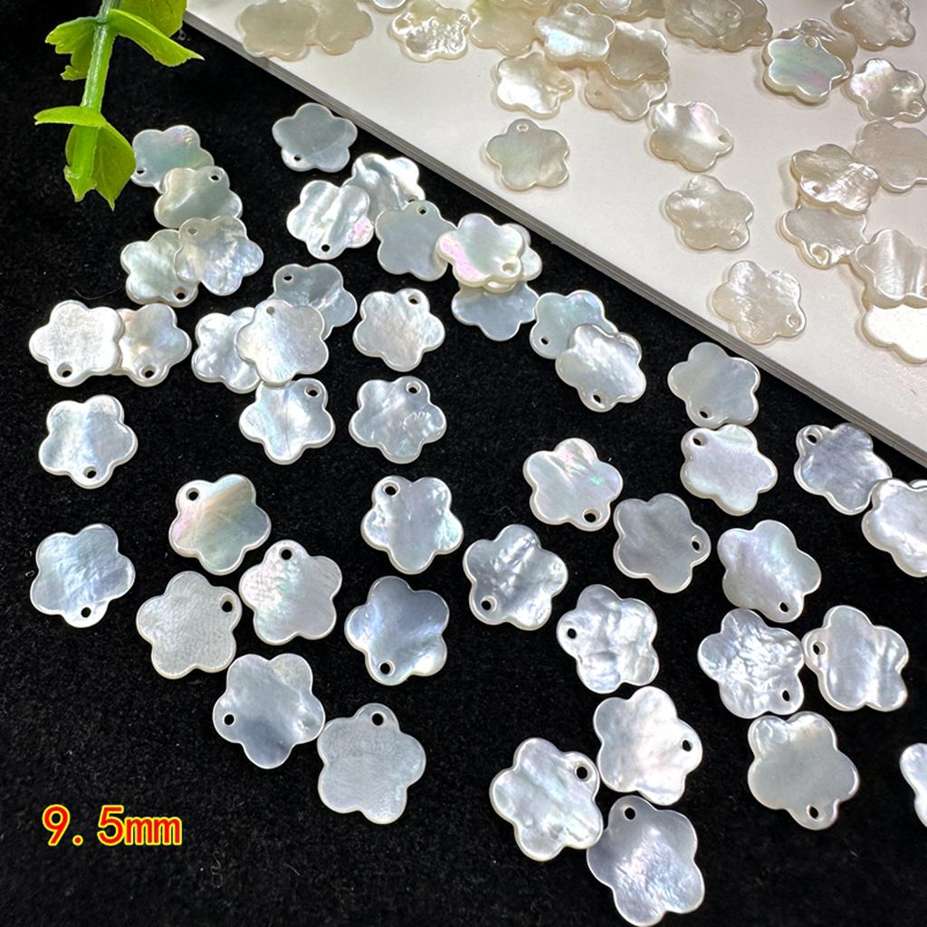 10Pcs, White Natural Shell Pendant Charms With Hole, for Jewelry Making DIY Necklace Accessories, Mini Gifts Bulk